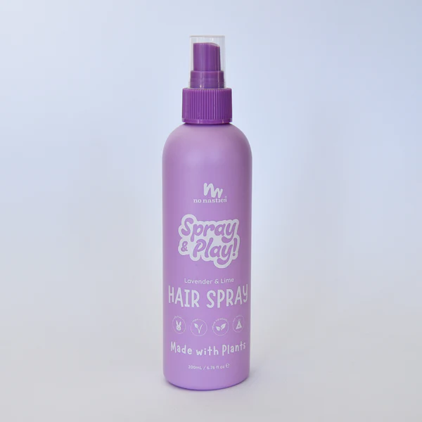 No Nasties Kids Plant Based Alcohol Free Hair Spray in Calming Lavender and Fresh Lime - Image 6